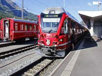 St. Moritz am 28. Juni 2018 steht ABe 8/12 3501   zur Fahrt nach Tirano bereit.