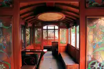 Der andere 1969 an die Chemin de Fer Forestier d'Abreschviller gelangte Wengernalpbahnwagen (WAB 27) ist 2009 komplett zum  Orient Express -Wagen hergerichtet worden mit einem wunderschönen Jugendstil-Innenraum samt zwei grossen Jugendstilbildern an der Decke. 22.Juli 2018 