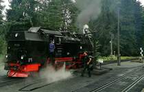 Mit vollem Elan ran an die 99 236 Drei Annen Hohne 18.08.2017