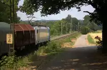 Ein Blick auf einen Coilzug aus Kinkempois(B) nach Köln-Gremberg(D). 
Aufgenommen an der Montzenroute am Gemmenicher-Weg. 
Bei Sommerwetter am Nachmittag vom 24.7.2018. 