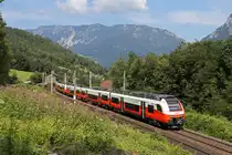 Am heutigen 28.7.18 wurde zum UNESCO-Fest der vormittägliche Reg.zum Semmering mit einer City-Jet Doppelgarnitur geführt