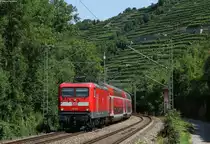 112 174-8 mit der RB 19969 (Heilbronn Hbf-Stuttgart Hbf) bei Besigheim 18.7.18