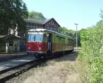Mägdesprung war die nächste Stelle zum Bilder machen, was von den Gästen auch reichlich genutzt wurde, war der Tag noch frisch. 
187 013 am 28.07.18
