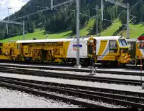 RhB / Sersa - Krampmaschine B 40 UM-4 abgestellt in Davos Platz am 30.07.2018
