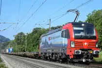 BR 193 467  Brig  zieht am 02.08.2018 bei Umiken AG ihren Güterzug in Richtung Brugg.