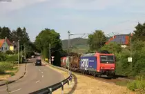 Re 482 023-9 mit dem DGS 43017 (Hamburg Billwerder Ubf-Gallarate) bei Schallstadt 19.7.18