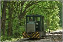 Lillafüredi Állami Erdei Vasút (LÁEV). Auf einer Lichtung in Mahoca befindet sich ein Umfahrungsgleis und sonst nichts. (13.06.2018)