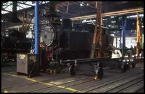 Schmalspur Dampflok 99713 in Aufarbeitung am 3.5.1995 im RAW Görlitz.