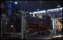 Schmalspur Dampflok 99777 in Aufarbeitung am 3.5.1995 im RAW Görlitz.