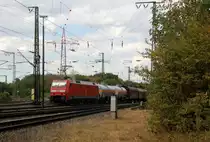 152 007-1 DB kommt aus Richtung Köln-Kalk mit einem Güterzug aus Köln-Kalk nach Köln-Gremberg und fährt in Köln-Gremberg ein.
Aufgenonemmen in Köln-Gremberg. 
Bei Sommerwetter am Mittag vom 31.7.2018. 