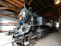 Die Dampflokomotive 433 049 Anfang April 2018 im Eisenbahnmuseum Lužná u Rakovníka.