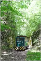 Lillafüredi Állami Erdei Vasút (LÁEV). C50 C02-408 und Salonwagen 33 auf der Fahrt von Mahoca zurück nach Papírgyár. (13.06.2018)