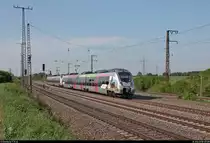 Nachschuss auf 9442 112 und 9442 116 (Bombardier Talent 2) von Abellio Rail Mitteldeutschland als RE 74582 (RE18) von Halle(Saale)Hbf nach Erfurt Hbf, die in Großkorbetha auf der Bahnstrecke Halle–Bebra (KBS 580) fahren.
(Neubearbeitung)
[10.5.2018 | 9:28 Uhr]