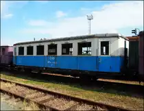 Historische ČSD Speisewagen WRlm 4-6998 (Wagenfabrik Tatra Smíchov 1948) in Eisenbahn Museum Jaromer am 2. 8. 2018.