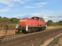 LZ kommt die 294 703-4 aus Neuss Gbf vor meine Linse gefahren am Abend des 10.8.2018