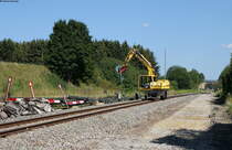 Sammelplatz Löffingen, so eben fliegt das Einfahrvorsiganl Vf ein 31.7.18