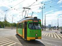 MPK Poznan Düwag GT8 Wagen 698 (ex Düsseldorf) am 14.07.18 in Posen (Polen)