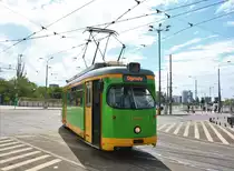 MPK Poznan Düwag GT8 Wagen 698 (ex Düsseldorf) am 14.07.18 in Posen (Polen)