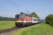 Am 8. August 2018 ist 1144 287 mit dem EC 151 (Wien Hbf - Ljubljana) unterwegs und konnte in Wagna bei Leibnitz fotografiert werden. An erster Stelle des Wagenzuges hängt der durch die HŽ Putnički prijevoz gestellter Kurswagen nach Rijeka, welcher vom 2. Juni bis 9. September 2018 verkehrt. 