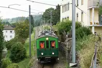 Chemins de fer du Jura CJ
Sonderzug bestehend aus dem BCe 2/4 70 + TT C7 bei Tramelan unterwegs am 19. August 2018.
Foto: Walter Ruetsch