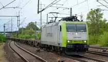 Captrain/ITL  185 517-0  [NVR-Number: 91 80 6185 517-0 D-ITL] mit gemischtem Güterzug (leer) am 20.08.18 Bf. Flughafen Berlin-Schönefeld.