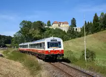 VT 413(626 413)und VT 411(626 044)als RB 22281 nach Engstingen.(Grafeneck 12.8.2018).