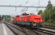 Die SBB Aem 940 001 und SBB Aem 940 004 abgestellt am 13. August 2018 im Bahnhof Sulgen.