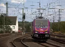 Ein Nachschuss von der 186 383-6  von Akiem und HSL und kamm als Lokzug aus Aachen-West nach Köln-Gremberg und kamm aus Richtung Aachen-West,Aachen-Schanz und fuhr durch Aachen-Hbf in Richtung Aachen-Rothe-Erde,Stolberg-Hbf(Rheinland)Eschweiler-Hbf,Langerwehe,Düren,Merzenich,Buir,Horrem,Kerpen-Köln-Ehrenfeld,Köln-West,Köln-Süd. 
Aufgenommen vom Bahnsteig 2 vom Aachen-Hbf. 
Am Nachmittag vom 9.8.2018.