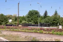 Aufgrund von anstehenden Gleisbauarbeiten zwischen dem Hp Halle-Neustadt und Halle Zscherbener Straße verweilen zahlreiche Schwellen im Bahnhof Halle-Nietleben.
[20.5.2018 | 13:14 Uhr]