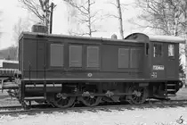 Die Diesellokomotive T 334 004 Anfang April 2018 im Eisenbahnmuseum Lužná u Rakovníka.
