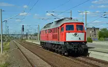 232 283 der WFL rollte am 05.08.18 Lz durch Bitterfeld Richtung Leipzig.