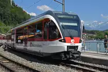 ABt 8 943-6 verlässt den Bahnhof Brienz. Die Aufnahme stammt vom 29.07.2018.