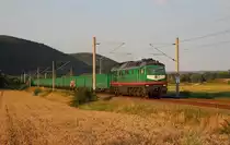 241 697-2 zu sehen mit einem Sandzug am 30.07.18 in Etzelbach.