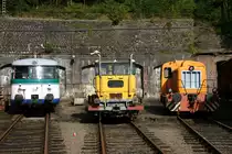 Kleine Fahrzeugparade im Eisenbahnmuseum Dieringhausen am 2. Oktober 2004.