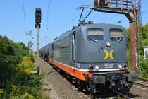 Hectorrail 162.004  Fitzcarraldo  (91 80 6151 057-7 D-HCTOR) mit Kesselwagenzug am 23.08.18 Bf. Berlin-Hohenschönhausen. 