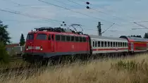 115 448 mit dem PbZ 2450 in Lengerich. Aufgenommen im Juli 2018.
