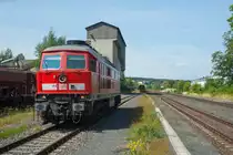 233 510 setzt in Pechbrunn an den Containerzug um, 17.08.2017