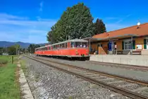 Weiter ging die  Rundreise  über das erste Teilstück der Koralmbahn nach Graz. 
Hier bei Frauental Bad Gams zeigt der gute alte Blitz was er kann. 
12.09.2018