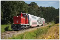 Nicht im Stammumlauf (S61 - R 8567) war am 10.9.2018 1500.5 mit ihrer Stockgarnitur unterwegs. Stattessen war sie mit den Zügen 8507 und 8510 zwischen Graz-Hbf und Wettmannstätten unterwegs. Die Aufnahme entstand im Oisnitzgraben kurz vor dem Bahnhof Lannach. 