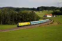 223 013 mit Bodolackierung bei Harbatshofen nach Lindau. 29.8.18

