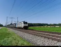 RailPool - Lok 186 103-8 vor Güterzug unterwegs bei Lyssach am 17.09.2018