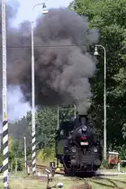 CSD 354 195 (UIC-Nr.: CZ-CD 90 54 3541 095-6) am 04.August 2018 im Bahnhof Suchdol nad Luznice.