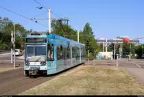 Nachschuss auf MGT6D, Wagen 631 mit Werbung für die Hallesche Wasser und Stadtwirtschaft GmbH, der Halleschen Verkehrs-AG (HAVAG) als Linie 8S von Elsa-Brändström-Straße nach Rennbahnkreuz, die die Haltestelle Glauchaer Platz verlässt.
Dies ist eine Baustellenlinie und verkehrt daher normalerweise nicht.
[29.6.2018 | 9:18 Uhr]