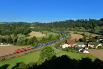 185 176 mit einem KLV am 25.08.2016 bei Hagenacker. 