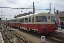 Ein Triebwagenzug mit M 240 0 als Sonderzug zum Narodni den zelznice  abfahrbereit in Ceske Budejovice. 22.09.2018 12:12 Uhr. 