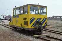 Abgestelltes Bahndienstfahrzeug D.P.E 201 am 08.09.2018 im Bahnhof Espinho-Vouga.