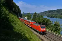 146 240 mit einem RE am 28.07.2018 bei Seestetten. 