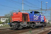 Am 843 062-1 rangiert beim Bahnhof Pratteln. Die Aufnahme stammt vom 17.09.2018.