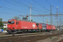 Löschzug Basel XTmas 99 85 9174 002-7 durchfährt den Bahnhof Pratteln. Die Aufnahme stammt vom 17.09.2018.