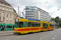 Be 4/8 249 ist mit der Fahrschule unterwegs. Hier steht der Wagen in der Schlaufe beim Aeschenplatz. Die Aufnahme stammt vom 24.09.2018.